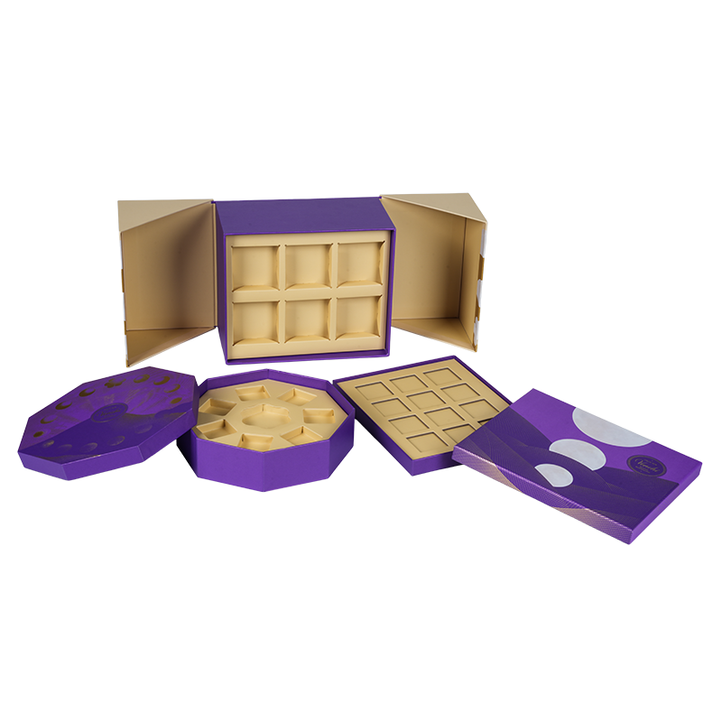 견고한 이중 도어 초콜릿 포장 상자