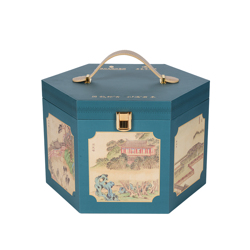 견고한 이중 도어 케이크 포장 상자