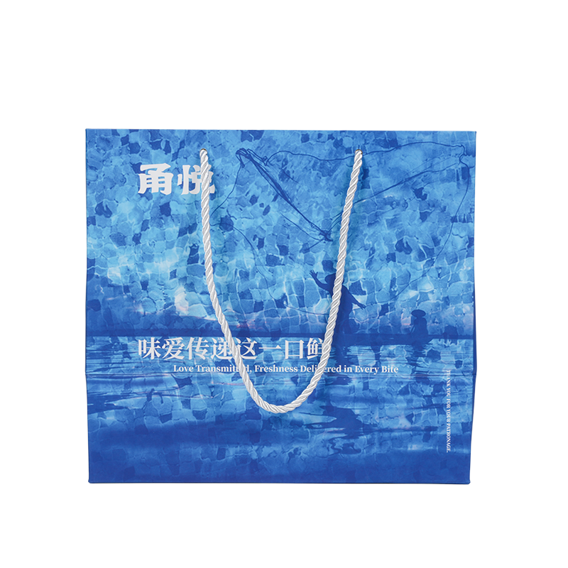 중간 정도의 부드러운 손으로 들고 다닐 수 있는 크라프트지 테이크아웃 백