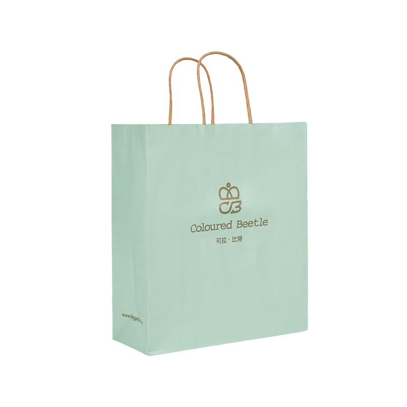 의류 포장 수평 휴대용 두꺼운 흰색 판지 가방