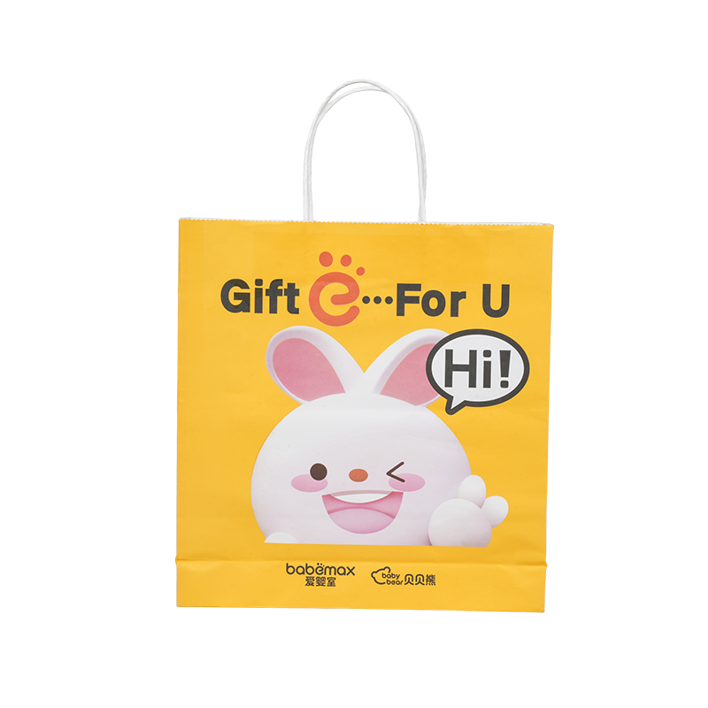 의류 포장 수평 휴대용 두꺼운 흰색 판지 가방