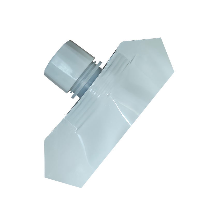 솔로 스월 탑 파우치 — 흰색 반투명 ​​스탠드업 백